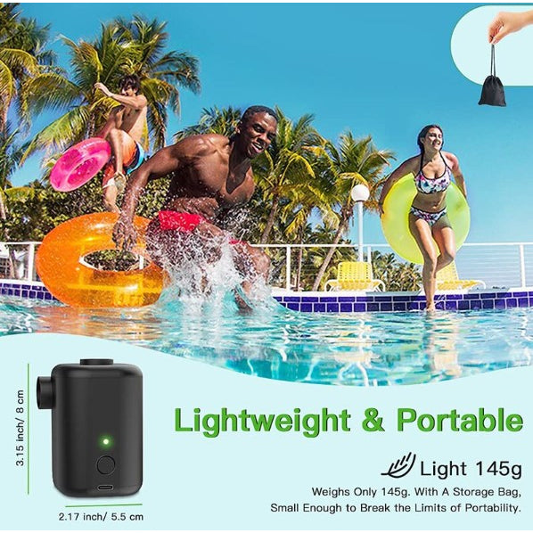 Portable Air Pump for Inflatable Mattresses, Pool Floats & More (Purfectbaby)